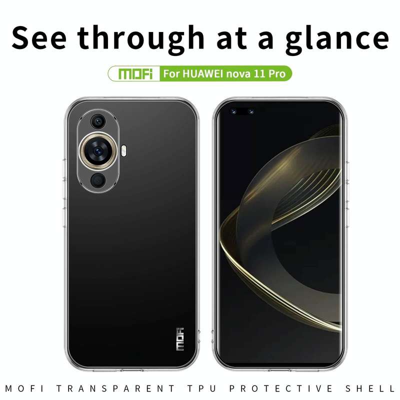 For Huawei nova 11 Pro MOFI Ming Series Transparent Ultra-thin TPU Phone Case