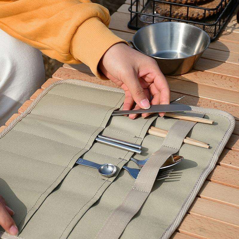 ShineTrip Outdoor Camping Tableware Storage Bag Oxford Cloth Camping Rack Meal Bag