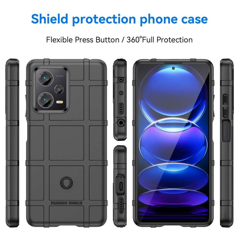 For Xiaomi Redmi Note 12 Explorer Full Coverage Shockproof TPU Phone Case(Black)