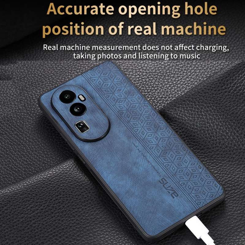 For OPPO A78 4G AZNS 3D Embossed Skin Feel Phone Case(Black)