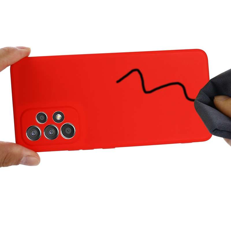 For Samsung Galaxy A53 5G Color Liquid Silicone Phone Case(Red)