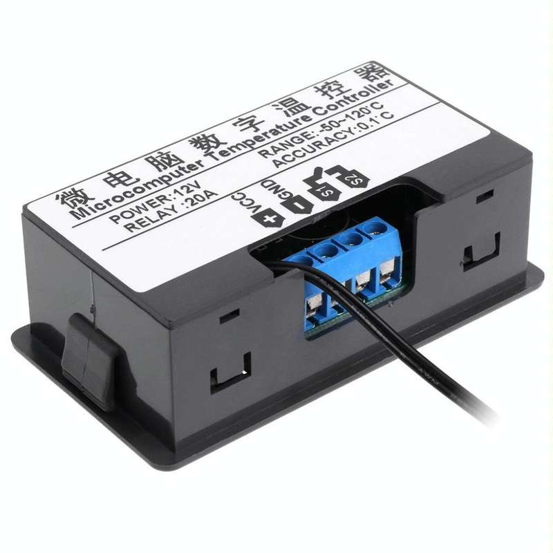 High-precision Microcomputer Intelligent Digital Display Switch Thermostat, Style:12V Power Suppl...