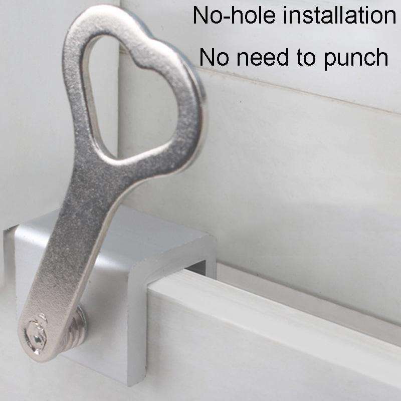 Child Safety Protection Screen Window Limiter Sliding Door Latch With Key, Model: Wider Model+L S...