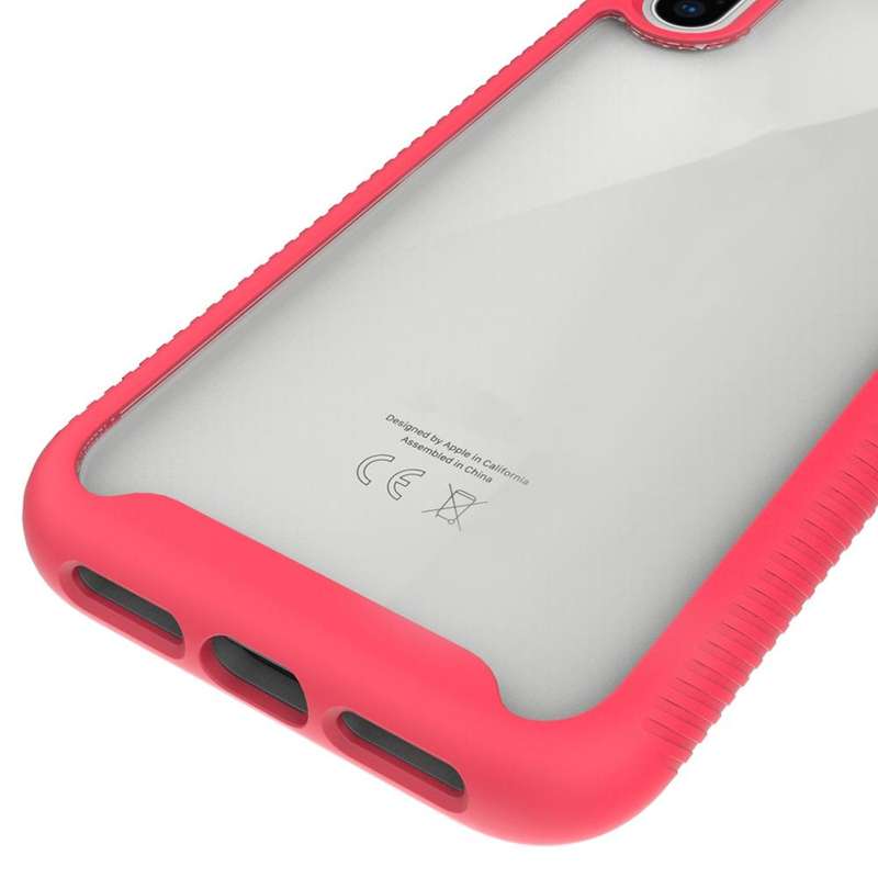 For iPhone X Starry Sky Solid Color Series Shockproof PC + TPU Protective Case(Black)