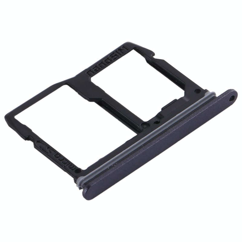 Nano SIM Card Tray + Micro SD Card Tray for LG Stylo 5 / Q720 LM-Q720MS LM-Q720TSW Q720CS (Black)