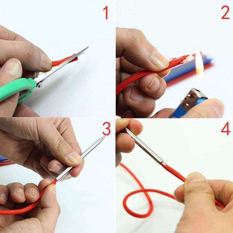 Umbrella Rope Needle Marlin Spike Bracelet DIY Weaving Tool, Specification: 6 PCS / Set Black