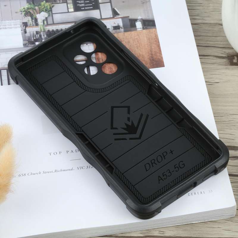 For Samsung Galaxy A53 Non-slip Armor Phone Case(Black)
