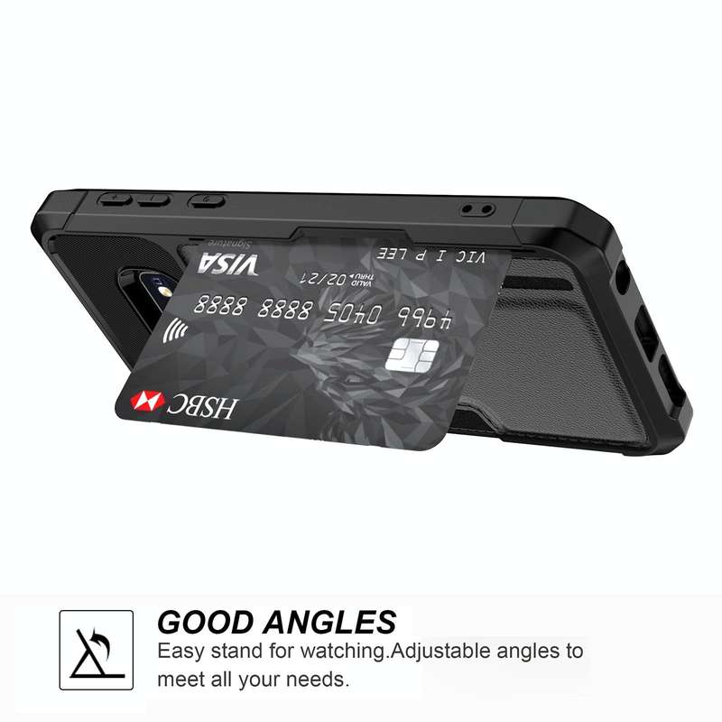 For Samsung Galaxy S10e ZM02 Card Slot Holder Phone Case(Black)