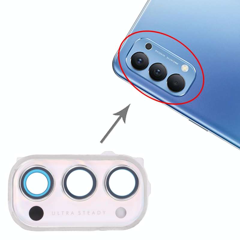 For OPPO Reno4 5G PDPM00, PDPT00, CPH2091  Camera Lens Cover (White)