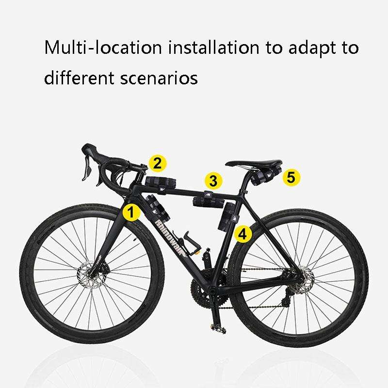 Rhinowalk RK5100 Bicycle Tools Storage Bag Mountain Bike Saddle Bag(Black)