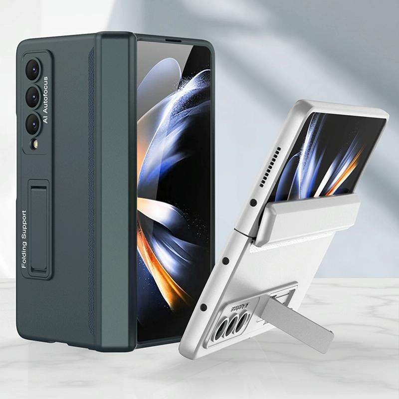 For Samsung Galaxy Z Fold4 GKK Magnetic Hinged Folding Full Phone Case(Champagne Gold)