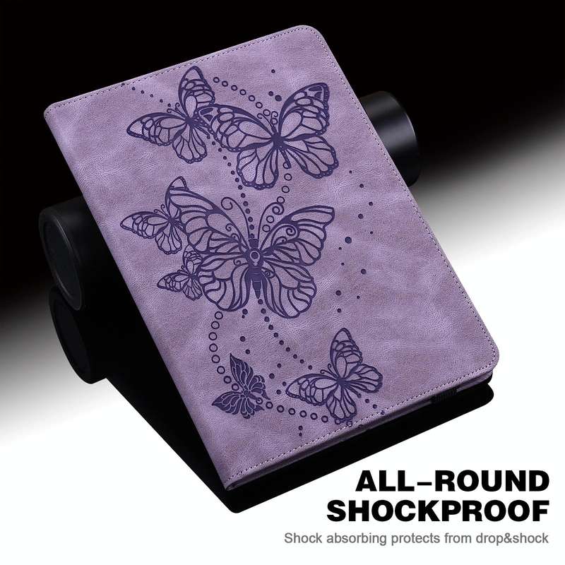 For Samsung Galaxy Tab S6 Lite P610/P615 Embossed Butterfly Pattern Horizontal Flip Leather Table...