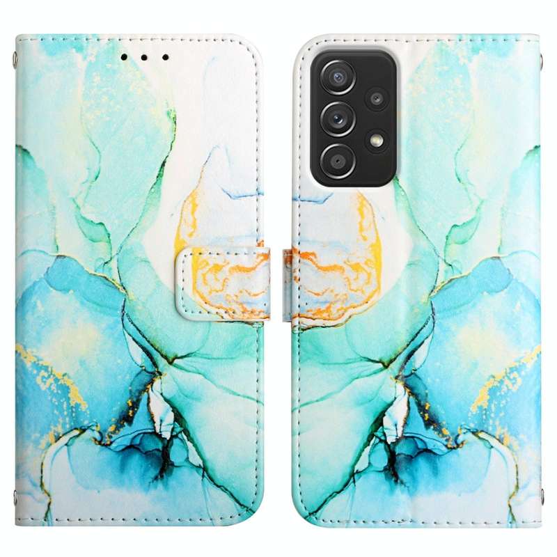 For Samsung Galaxy A73 5G PT003 Marble Pattern Flip Leather Phone Case(LS003)