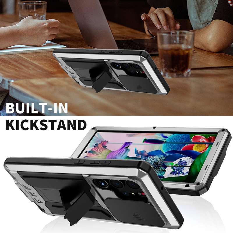For Samsung Galaxy S23 Ultra 5G R-JUST Sliding Camera Design Life Waterproof Dustproof Shockproof...