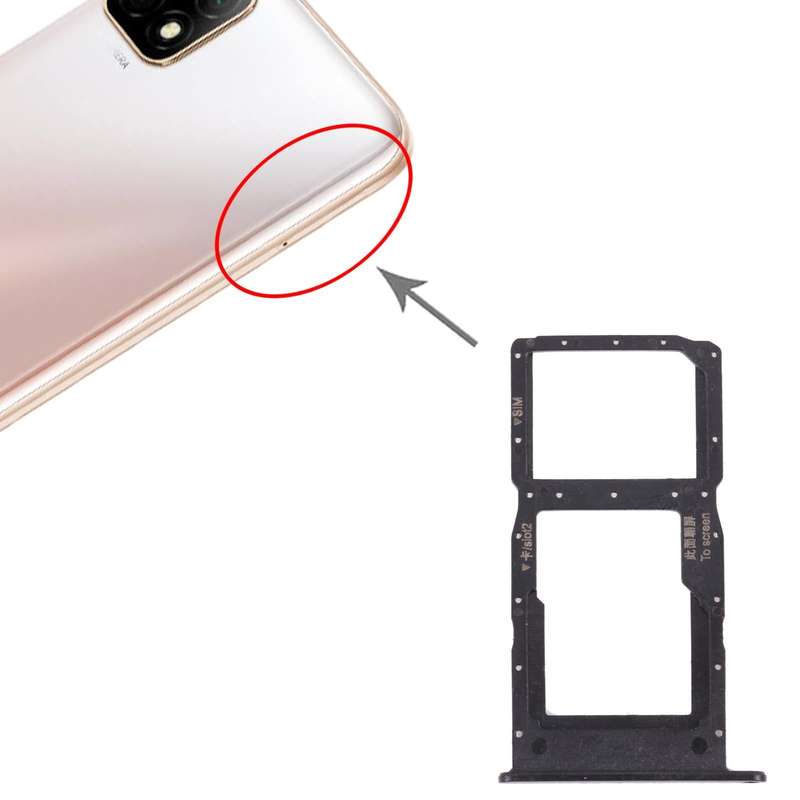 SIM Card Tray + SIM Card Tray / Micro SD Card Tray for Huawei Enjoy 20 5G (Black)