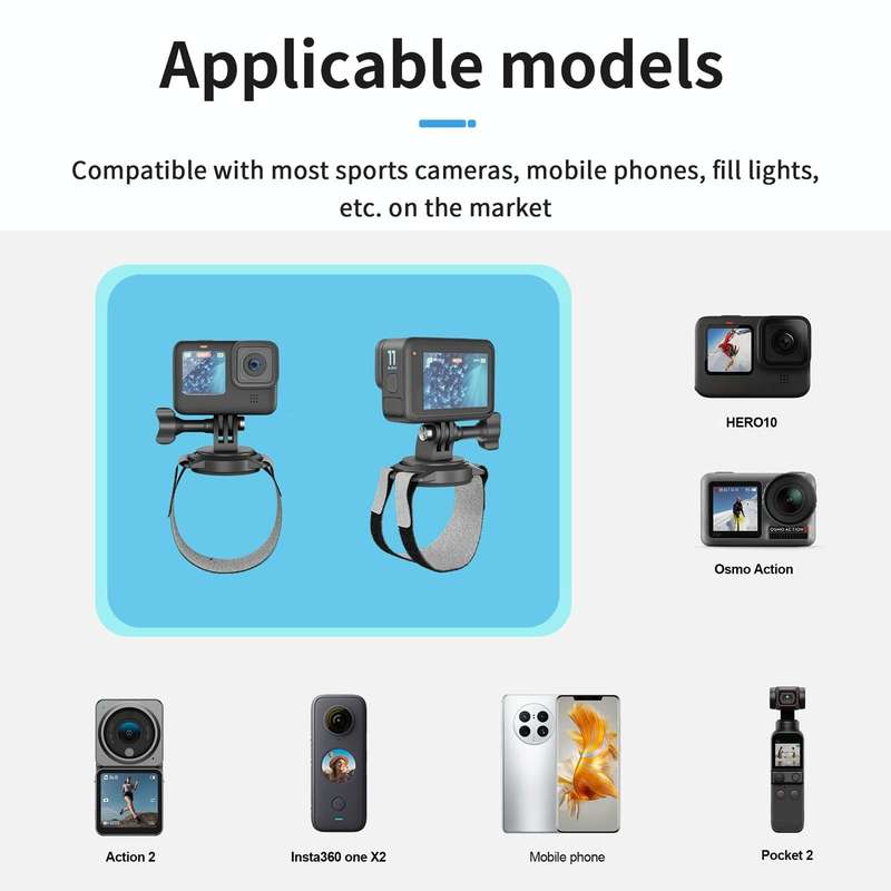 STARTRC Action Camera Magnetic POV View Bracket 2 in 1 Quick Release Headband Wristband