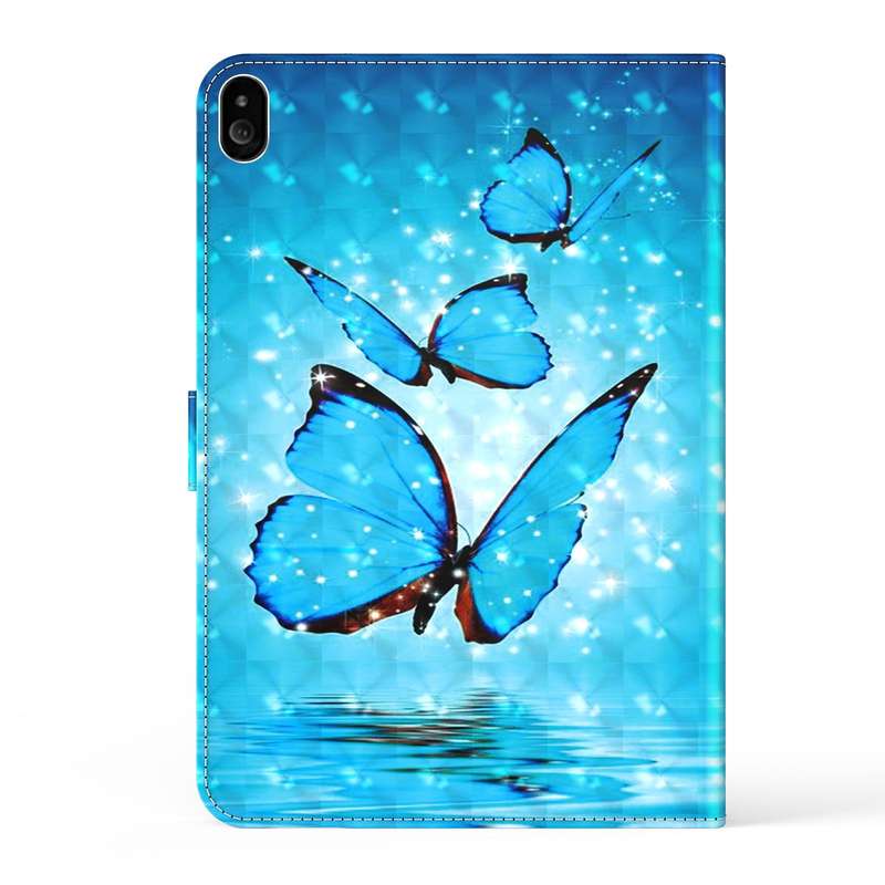 For Lenovo M10 TB-X505L / TB-X505F 3D Painted Pattern Leather Tablet Case(Three Butterflies)