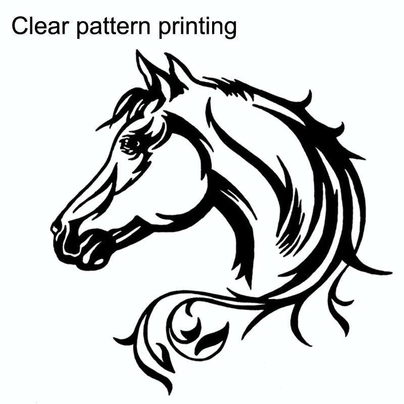 5PCS FGM-002 Carving Reflective Stickers Galloping Horse Car Body Sticker(White)