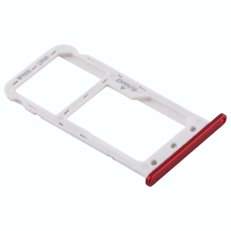 SIM Card Tray + SIM Card Tray / Micro SD Card for Huawei Enjoy 7 (Red)