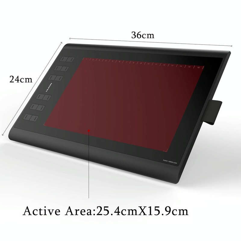 HUION Inspiroy Series 1060Plus (8192) 5080LPI Professional Art USB Graphics Drawing Tablet for Wi...