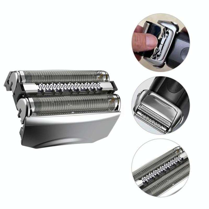 For BRAUN 70S Electric Shaver Silver Mesh Cutter Head Upgraded Version, Style: Without Words(Plas...