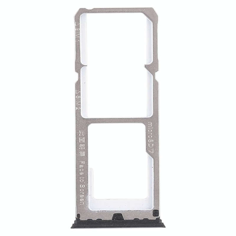 For OPPO A77 2 x SIM Card Tray + Micro SD Card Tray (Black)