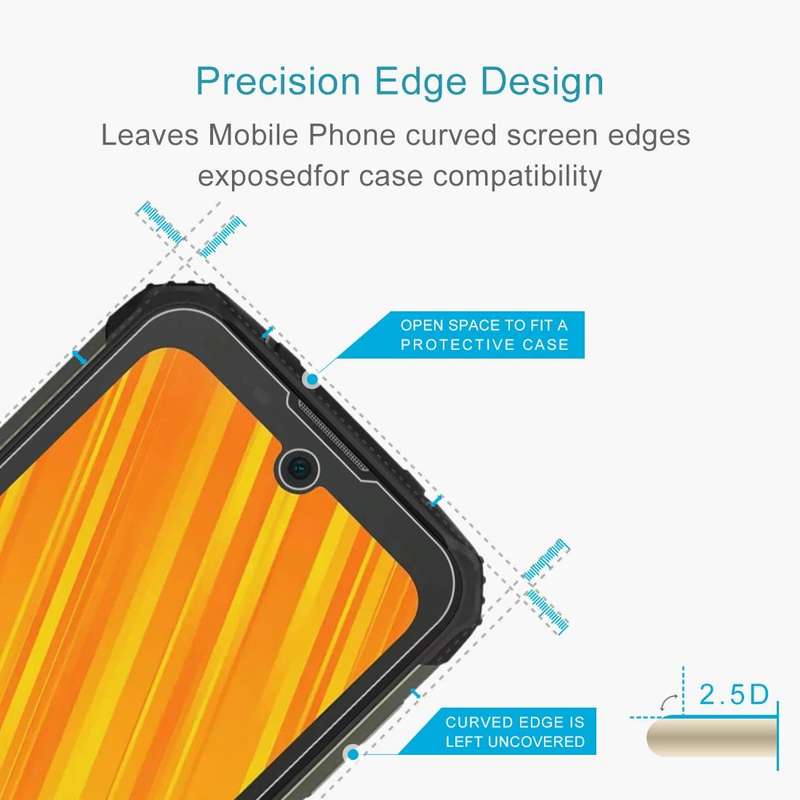 For Doogee S59 10 PCS 0.26mm 9H 2.5D Tempered Glass Film