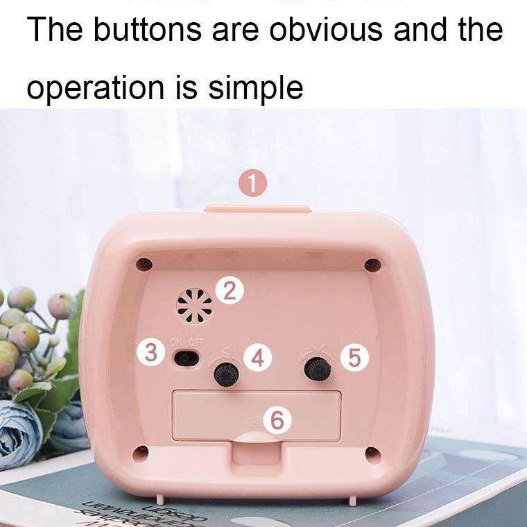 Cute Children Small Alarm Clock Bedside Night Light Clock(A306 Green)