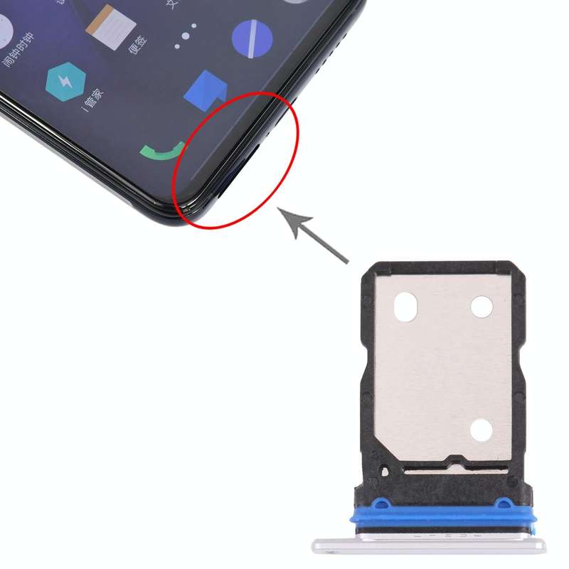 For vivo iQOO 8 Pro SIM Card Tray + SIM Card Tray (White)