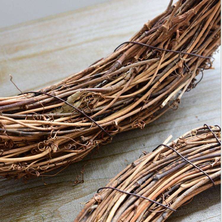 2 PCS Tree Vine Christmas Wreath DIY Rattan Garden Decoration Rattan Window Decoration, Size:20CM