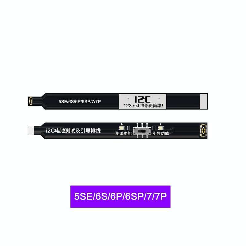 For iPhone 5 SE / 6s / 6 Plus / 6s Plus / 7 / 7 Plus i2C Battery Boot Strap Test Flex Cable