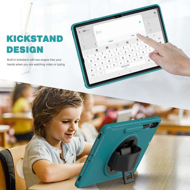 For Samsung Galaxy Tab S7 FE 12.4 inch T730 360 Degree Rotation PC+TPU Protective Cover with Hold...