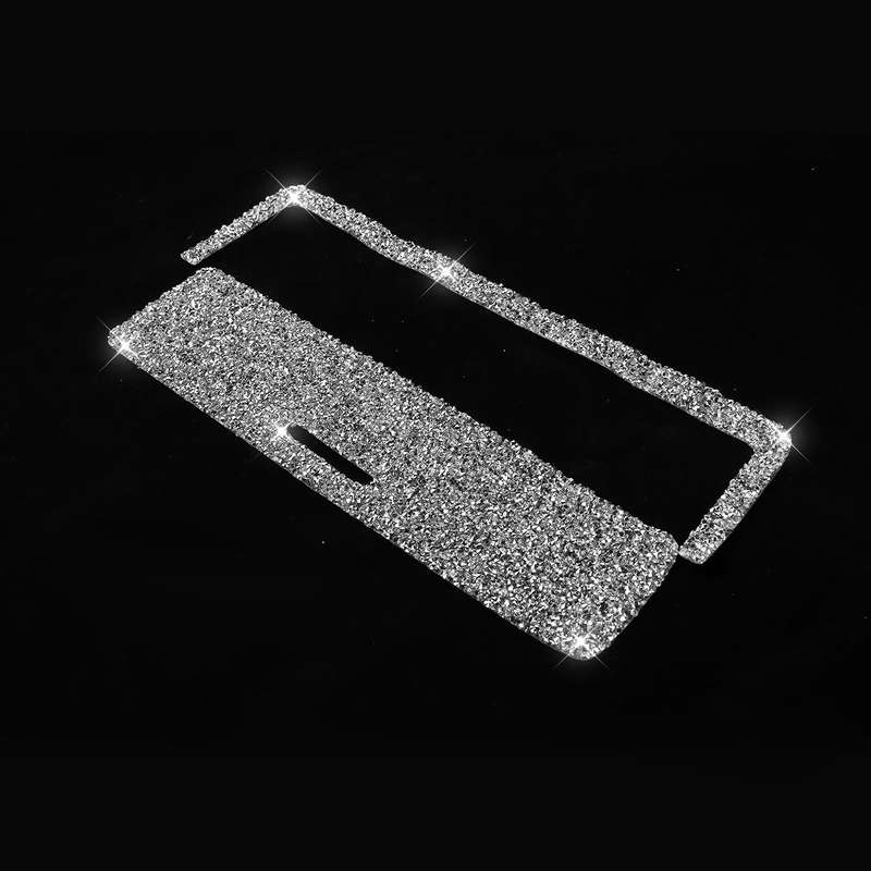For BMW Series 3 E46 1998-2005 Car Gear Button Frame Diamond Decoration Sticker, Left Drive