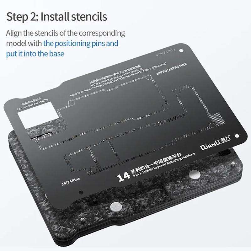Qianli Magnetic Middle Layer BGA Reballing Platform For iPhone 14 Series