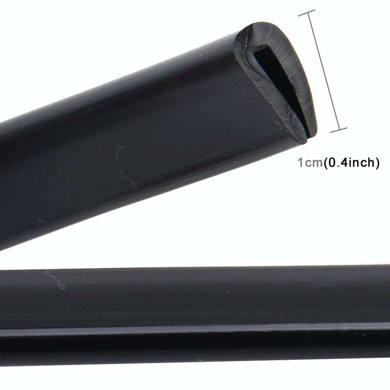 5.6m Car Decorative Strip Rubber Chrome Decoration Strip Door Seal Window Seal (Black)