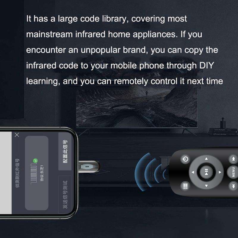 R10 Phone Smart Infrared Transmitter Learning Type Long Distance Remote Control, Interface: Type-...
