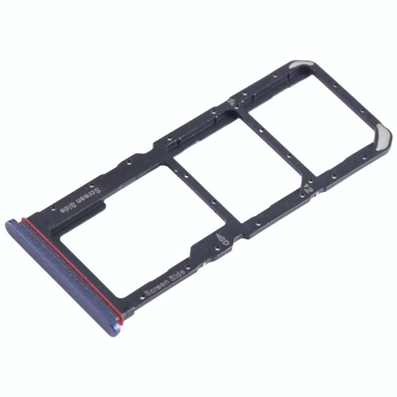 For Tecno Spark 10 Pro KI7 SIM Card Tray + SIM Card Tray + Micro SD Card Tray (Blue)