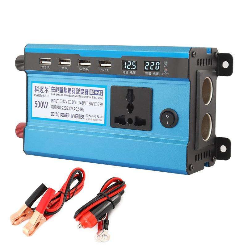 Carmaer 24V to 220V 500W Double Cigarette Lighter Car Double Digital Display Inverter Household P...