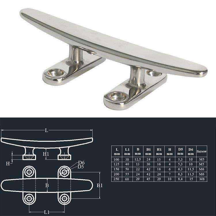 316 Stainless Steel Light-Duty Flat Claw Bolt Speedboat Yacht Ship Accessories, Specification: 25...