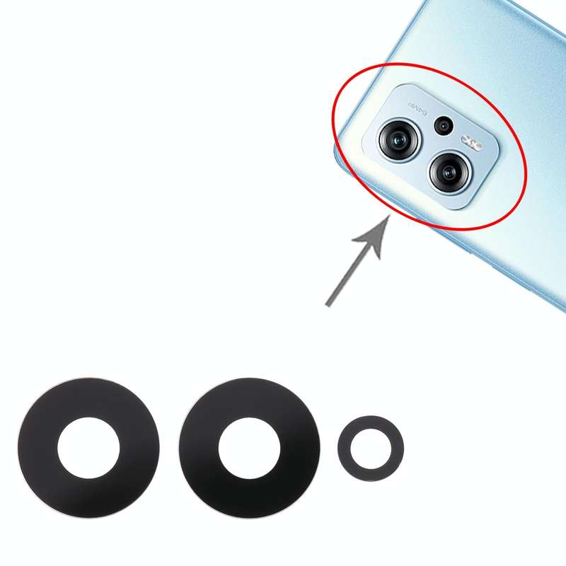 For Xiaomi Redmi Note 11T Pro 10pcs Back Camera Lens