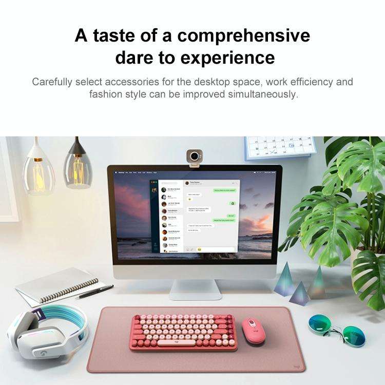 Logitech POP KEYS Round Button Bluetooth Mechanical Keyboard (Pink)