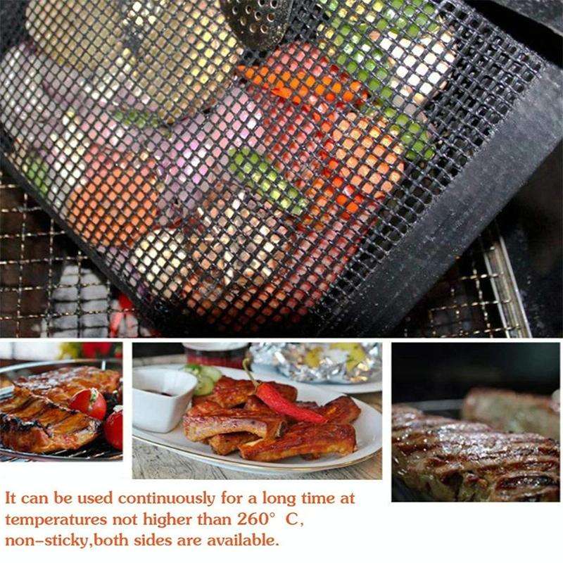 Vc005 BBQ Non-Stick Mesh Grilling Bag, Size: Black (24 x 14cm)