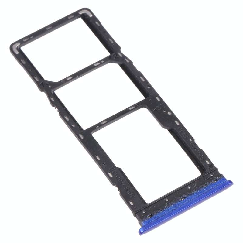 For Tecno Spark 5 Air KD6a SIM Card Tray + SIM Card Tray + Micro SD Card Tray (Blue)