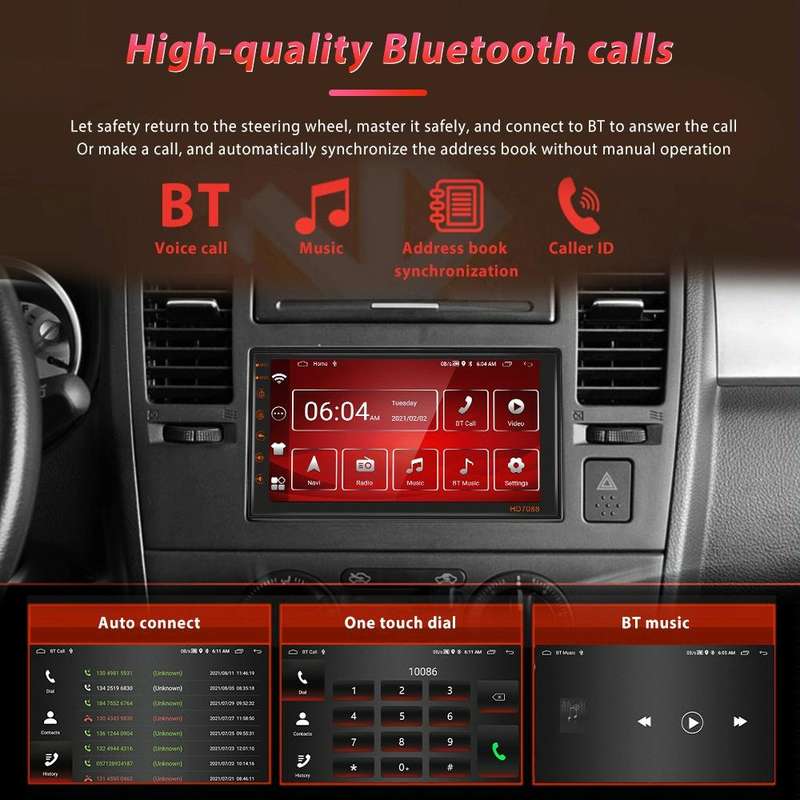 A2769 7 Inch Android Navigation WIFI Version 2+16G Vehicle Machine Central Control Large Screen, ...