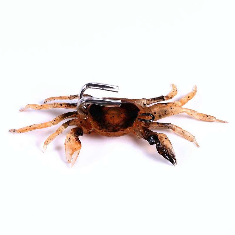 3 PCS HENGJIA SO068 Submerged Crab Hook Anti-hanging Bottom Ice Fishing Bait, Color: 10cm 30g Orange