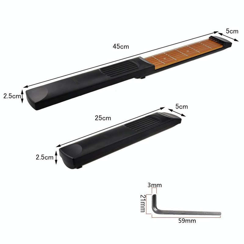 6 Fret Portable Pocket Guitar Practice Tool Gadget for Beginner Chord Fingering Practice Tool
