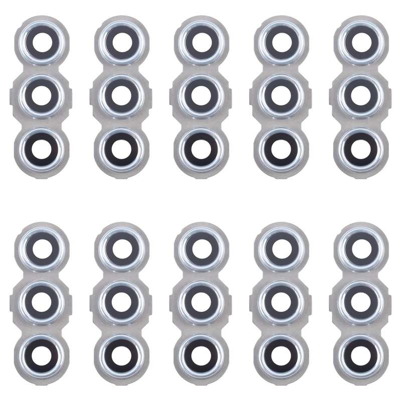 For Samsung Galaxy M55 SM-M556 10pcs Original Rear Camera Lens Cover(Silver)