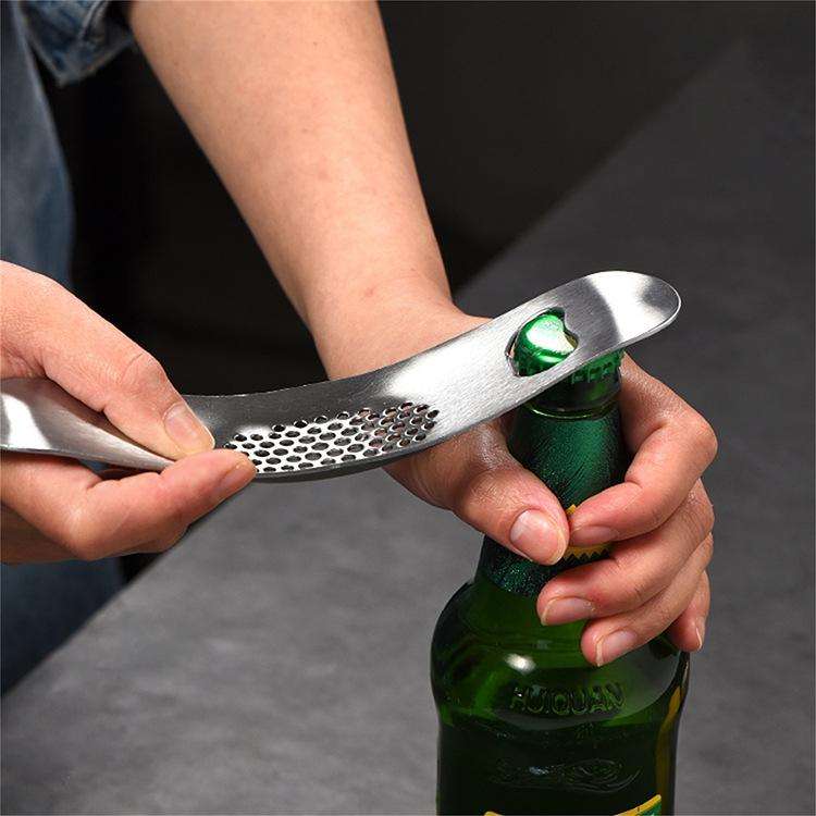 430 Stainless Steel Boat Shaped Garlic Grinder Manual Garlic Press Tools Kitchen Gadgets(Style 1)