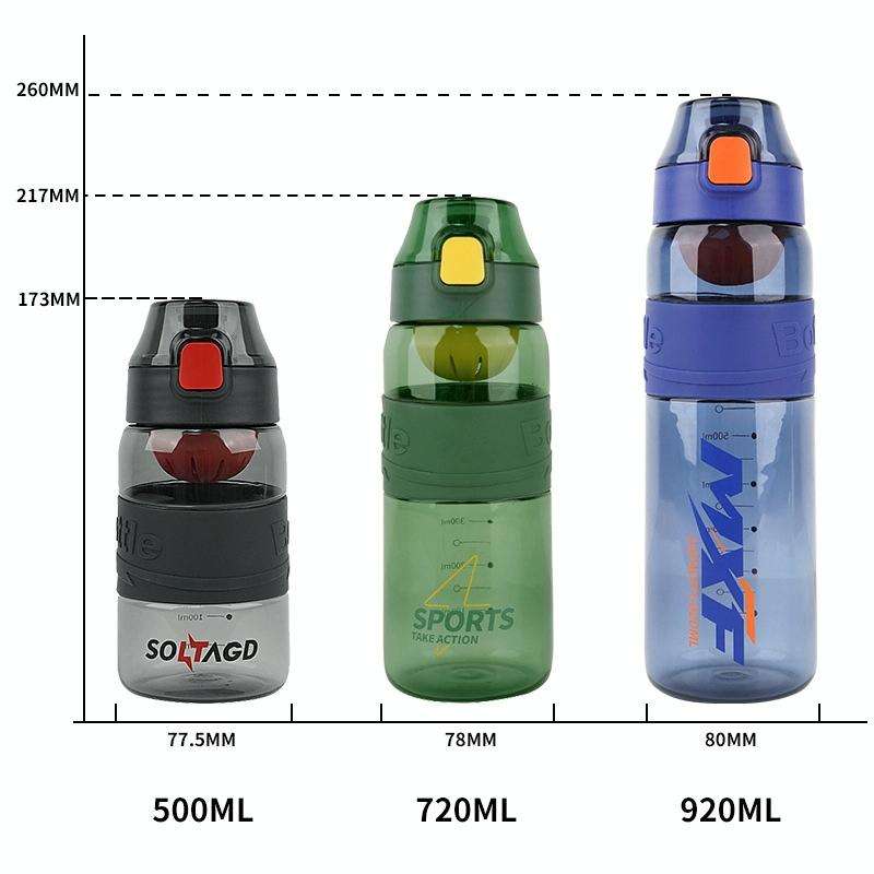 8012 Outdoor Large Capacity Sports Cup Anti-impact Fitness Kettle, Capacity: 920ml (Storm Green)
