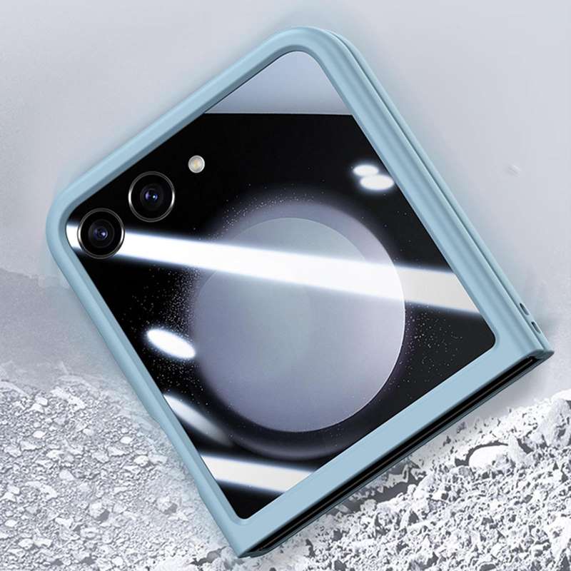 For Samsung Galaxy Z Flip5 Integrated PC Skin Feel Shockproof Phone Case(Mint Green)
